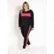 Conjunto Jogger Preto e Pink Plus Size em oferta