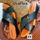 Tamanco Couro Usaflex Anabela Perfuros em oferta