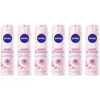 Kit Desodorante Nivea 6 Unidades - Pearl & Beauty Aerossol Feminino 150ml em oferta na Magazine Luiza