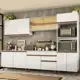 Armário de Cozinha Completa Madesa Reims 310001 com Balcão e Tampo - Branco em oferta