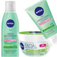 Imagem da promoção Kit Controle do Brilho nivea: Gel Facial + Tônico Adstringente Facial Controle do Brilho + Sabonete