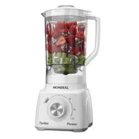 Liquidificador Mondial Turbo Power L-99 FB 2.2 Litros com Filtro 3 Velocidades 500W em oferta na Casas Bahia