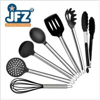 Imagem da promoção Jogo de utensilios para cozinha em silicone c/ pegador 7 pçs preto - JFZ IMPORT