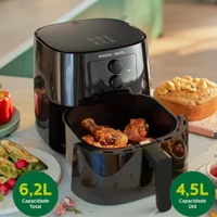 Imagem da promoção Fritadeira Airfryer Digital Série 3000 Philips Walita Preta 1400W - RI9252