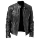Jaqueta Masculina Moderna Couro Resistente Slim Motoqueiro - Vmong em oferta
