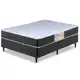 Cama Box Casal Conjugado Granada Umaflex Preto / Branco Flor em oferta