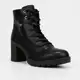 Bota Coturno Mississipi Salto Bloco Médio Tratorado Feminina (preto) - (34 ao 39) em oferta