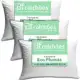 Kit 3 Travesseiro Antialérgico Percal 180 Fios Ecoplumas Fibra Siliconada Macio Lavável 50x70x14cm B em oferta