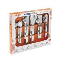 Conjunto de Pegadores Tramontina Utility 66800103 em Aço Inox – 6 Peças em oferta na Casas Bahia