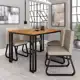 Mesa Com 4 Cadeiras Industrial 1,36 Deli - Móveis Arapongas em oferta
