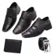 Kit 3 Pares Sapato Social Masculino Bico Quadrado Festa Com Carteira e Cinto - MF Calçados em oferta