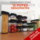 Kit Cozinha Conjunto Potes Herméticos 12 Peças Porta Condimentos Temperos Mantimentos - Helsim em oferta