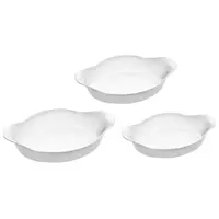 Imagem da promoção Conjunto de Assadeiras de Vidro Oval Marinex - Opaline 3 Peças