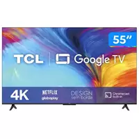 Imagem da promoção Smart TV 55” 4K LED TCL 55P635 VA Wi-Fi Bluetooth HDR Google Assistente 3 HDMI 1 USB