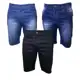 Kit 3 Shorts Jeans Masculina Lisa - Azul Médio, Azul Claro e Preto - Polo Attack em oferta