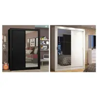 Guarda-Roupa Solteiro Madesa Denver 2 Portas de Correr com Espelho em oferta na Magazine Luiza