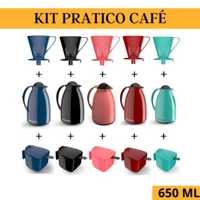 Imagem da promoção KIT PRÁTICO PARA CAFÉ, GARRAFA TÉRMICA + AÇUCAREIRO + SUPORTE FILTRO UNITERMI