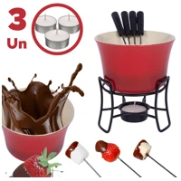 Imagem da promoção Conjunto Para Fondue Aço Inox 6 Peças Zermatt Cerâmica