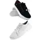 Kit 2 Tênis Feminino Ping Coração Branco Preto Confort Casual Confortável Slip On em oferta