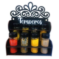 Imagem da promoção Porta Temperos com Arabesco + Kit 8 Potes com Tampa Dosadora