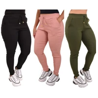 Imagem da promoção Calça Jogger Feminina Bengaline Cintura Alta Moda Blogueira Envio Imediato