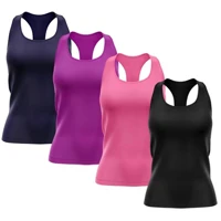 Imagem da promoção Kit 4 Regata Nadador Feminina Good Look Dry Fit Proteção Solar UV Fitness Academia Treino Blusinha