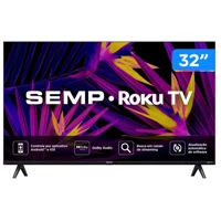 Imagem da promoção Smart TV 32" HD LED Semp 32R6610 Wi-Fi 3 HDMI 1 USB