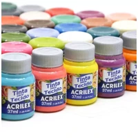 Imagem da promoção Kit Tinta De Tecido 37ml Acrilex Escolha As Cores