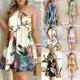 Vestido Largo Feminino 2023 Summer Sexy Off-Shoulder Halter Laced-Up em oferta