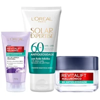 Imagem da promoção Kit L’Oréal Paris Antioleosidade: Gel Creme Hidratante Revitalif Hialurônico 49g + Gel de Limpeza Hi