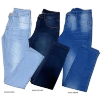 Imagem da promoção Kit 3 Calças Jeans Masculina Slim Original Elastano Lycra