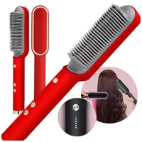 Imagem da promoção Escova Alisadora 5 em 1 Alisa, Escova, Modela, Seca, Anti-Frizz - Profissional Cerâmica Bivolt - Ori