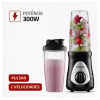 Imagem da promoção Liquidificador Portátil Mondial Personal Blender Dg01 750 Ml Cor Preto/Prata 127V