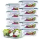 KIT 10 Potes de Vidro Retangular com Tampa Hermética 640ml Cor:Azul (QH) em oferta