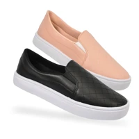 Imagem da promoção Kit 2 Pares Tenis Feminino Casual Slip On Molec Original Confortavel Barato