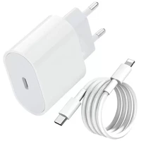 Imagem da promoção Carregador Turbo iPhone Fonte 20w Usb-c+ Cabo Lightning Compatível 11 12 13 Pro Max X XR XS - Hrebos