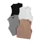 Kit 4 Croppeds Gola Alta Canelado em oferta