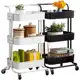Carrinho Organizador Multiuso 3 Prateleiras Com Rodinhas/Estante/Fruteira (Branco) em oferta