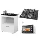 1/6 Kit Balcão Cooktop 1 Porta Br C/forno Elétrico 48l 220v C/fogão Cooktop 4 Bocas em oferta