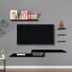 Rack Suspenso Para Quartos E Salas Com 4 Nichos Prateleiras Preto em oferta
