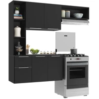 Imagem da promoção Cozinha Compacta com Armário e Balcão Mp2001 Sofia Multimóveis Preta