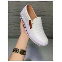 Imagem da promoção Tênis Sapatênis Sapatilha Feminino Slip On Casual Com Zíper Confortável Envio Imediato