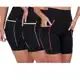 Kit com 3 Bermudas Fitness Cós Alto Refletiva de Corrida e Academia de Média Compressão com Bolsos P em oferta