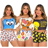Imagem da promoção Kit 3 pijamas baby dool sortidos suede personagem