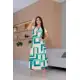 Vestido Midi Feminino Geométrico Estampado Moda Feminina Bolso Max em oferta