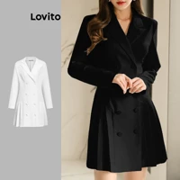 Imagem da promoção Vestido elegante com botões lisos para mulheres