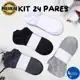 Kit 24 Pares de Meias Soquetes Confortaveis Para o Dia a Dia Masculino Feminino Unissex em oferta