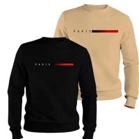 Imagem da promoção Kit 02 blusas de Moletom Masculina Gola Redonda Paris Lançamento