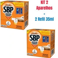 Imagem da promoção Kit 2 Aparelho Repelente SBP Elétrico + 2 Refil de 35 ml Líquido 45 Noites