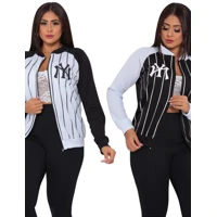 Imagem da promoção Jaqueta Feminina New York Estilo Jaqueta E Casaco Frio Inverno Blusa Feminina Moda Gringa Blogueirin